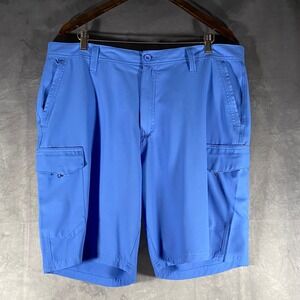 TNL Mode Mens Blue Cargo Shorts Size 40‎ Lightweight Polyester AF-CRG